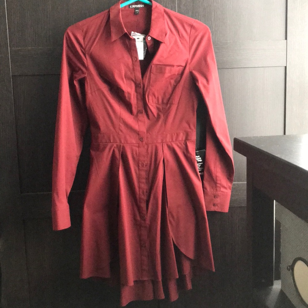 Burgundy Express Shirtdress